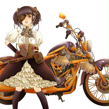 バイクと少女