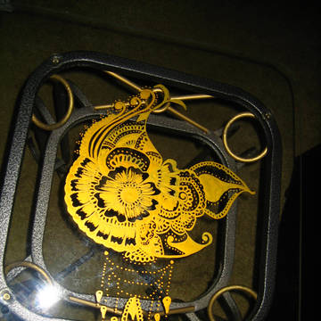 Gold Henna Glass Table