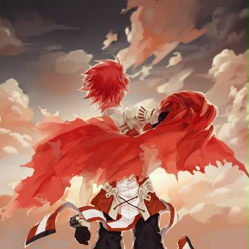 騎士後ろ姿