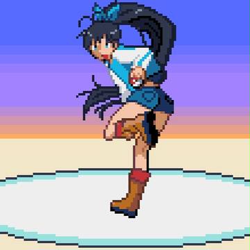 アイドルの　ヒビキが　しょうぶをしかけてきた!!