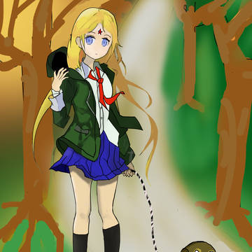 遛狗少女