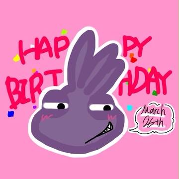 ランちゃんハピバイラスト