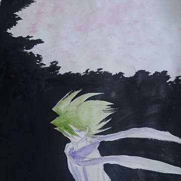 桜の下にて