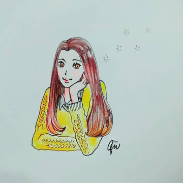 yellow sweater girl
