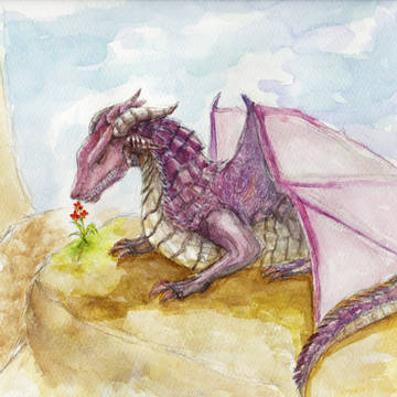 ドラゴンと花
