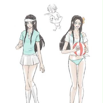 女の子落書き