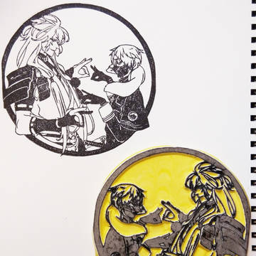 【消しゴムはんこ】小狐丸&鳴狐