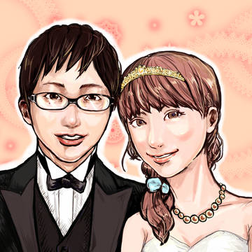 先輩の結婚式用の絵