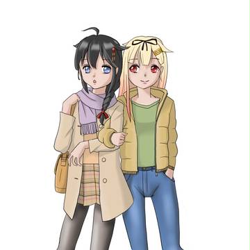時雨と夕立、お出かけの日