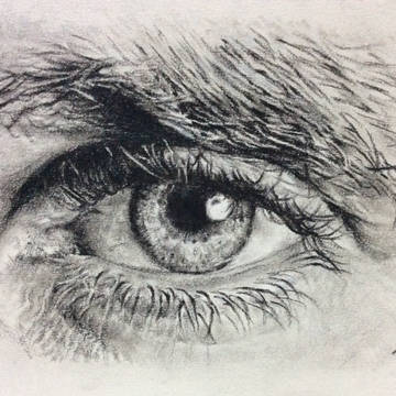 鉛筆画:目
