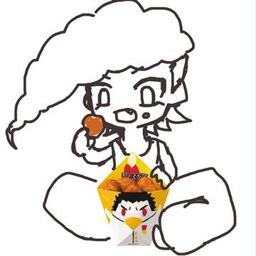 からあげ丸クンもぐもぐ