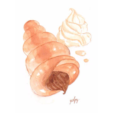 Chocolate cornet.