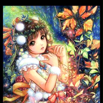 油絵でキャラクターを描く