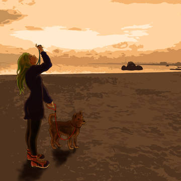 夕暮れ