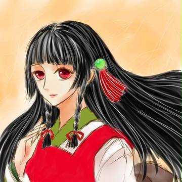 模拟的手绘和风少女