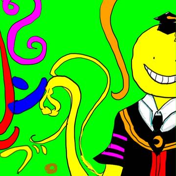 殺せんせーを慣れないペンタブで描くと悲惨なことに…。