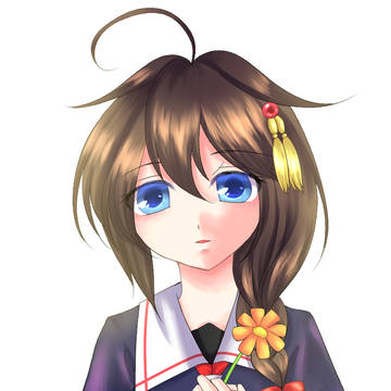時雨と一輪の花