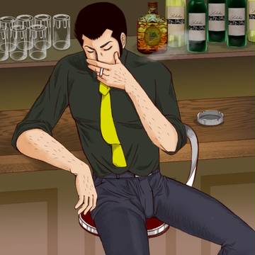 仕事明けの一服