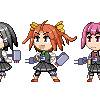 ドット絵で陽炎型三人