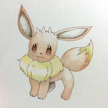 色鉛筆:イーブイ