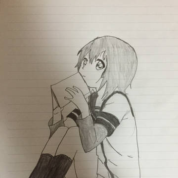 本を読んでる最中の結衣