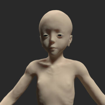 【途中経過：４】Blenderのスカルプトモードで制作進行中