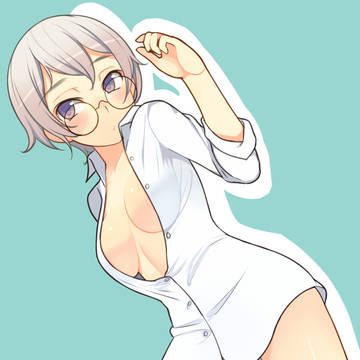 白Yシャツ眼鏡さん