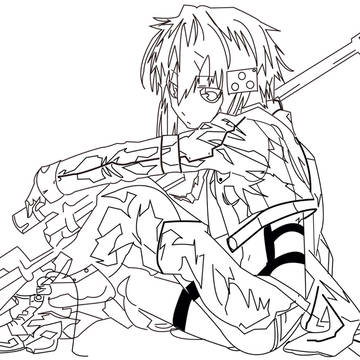 SAO シノン(線画)