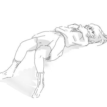 ブリッジしてる女の子