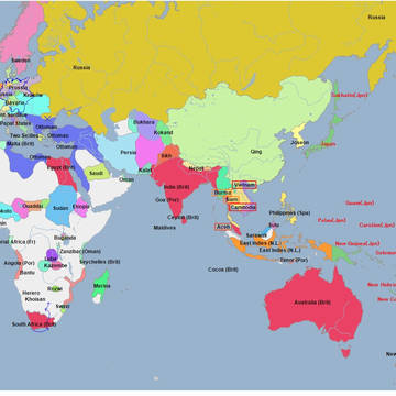 ヒャッハー世界（１８４５年６月）　世界地図