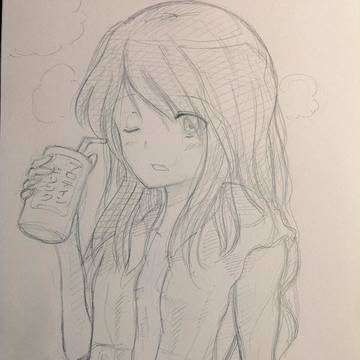 咲アナログ絵（4月ワンドロ＋菫誕生日絵）