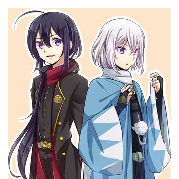 鯰尾と骨喰に沖田組衣装