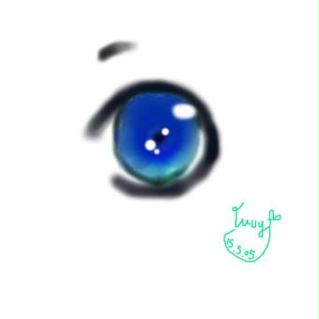 眼睛特写（天空蓝