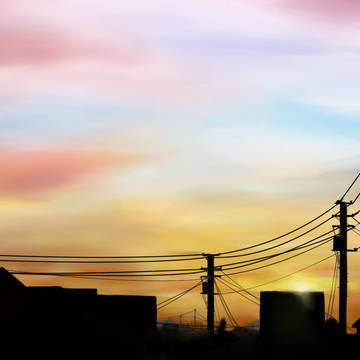 夕暮れ