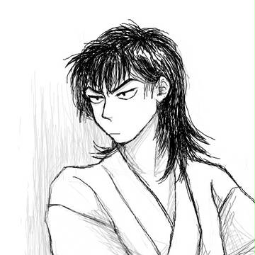髪を下ろした留三郎