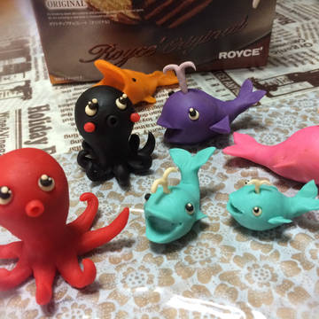 小麦粘土作品 海