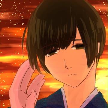 手を添え