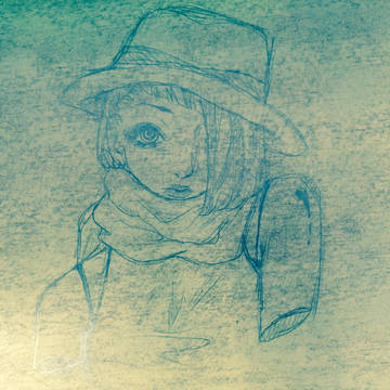 机の上の落書き