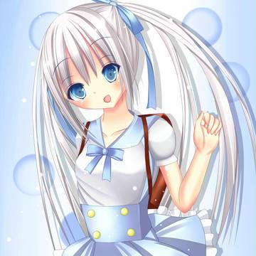 白髪ツインテ