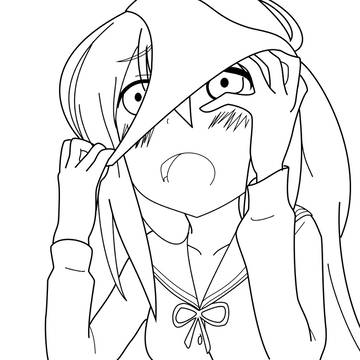 まりも先輩トレス　線画？