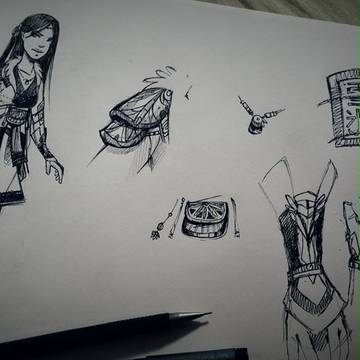 Sketch sheet Akouma Luirian