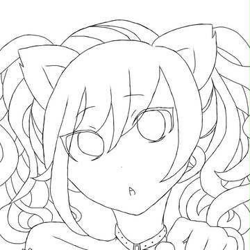 線画  色塗りの練習台にでもどうぞ＾＾