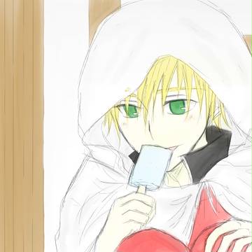 まんば君とアイス