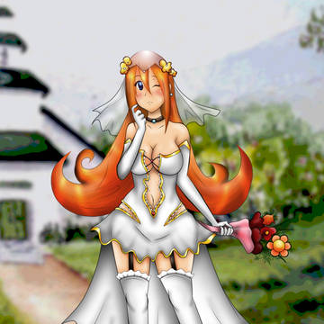Mona in weddingdress