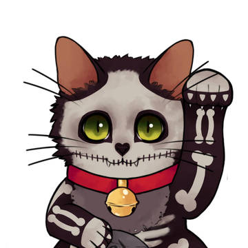 maneki neko - calavera
