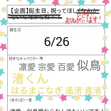 【企画】誕生日祝って欲しいんだからねっ///