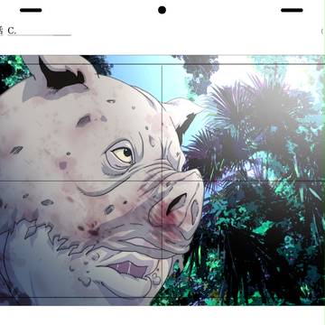 『鬼畜島』をアニメっぽく描いてみた