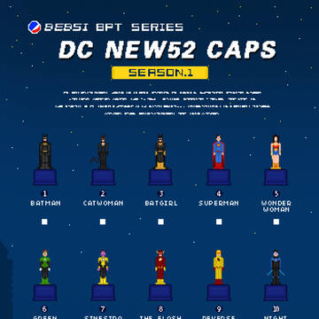 DC new52 heroes caps