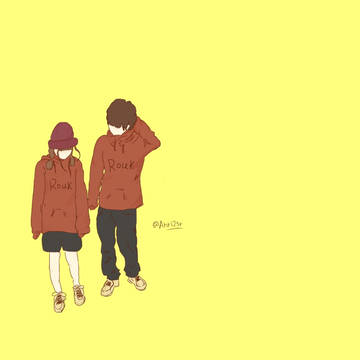 ペアルックカップル。いいなあ