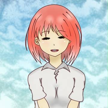 海辺の女子高生